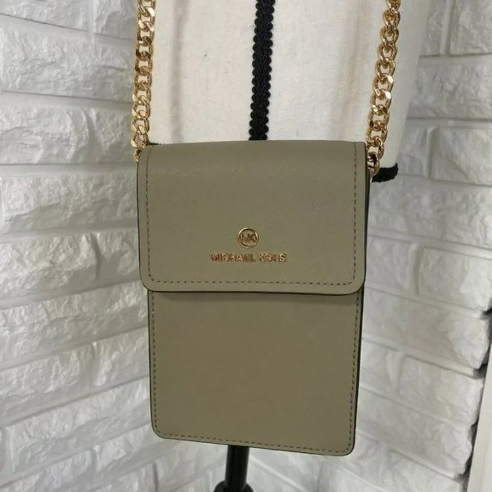 Michael Kors Sage Green Jet Set Phone Crossbody